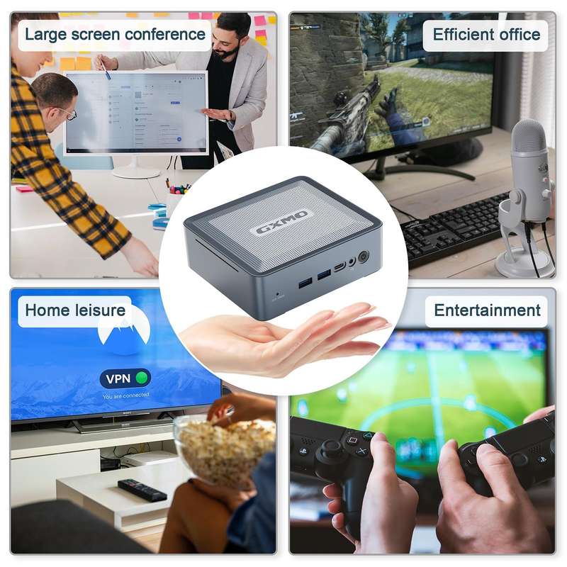 GXMO H56 Windows 11 AMD R5-5600H Mini PC NVME SSD WiFi6 Mini Desktop Computer, Specification:16GB...