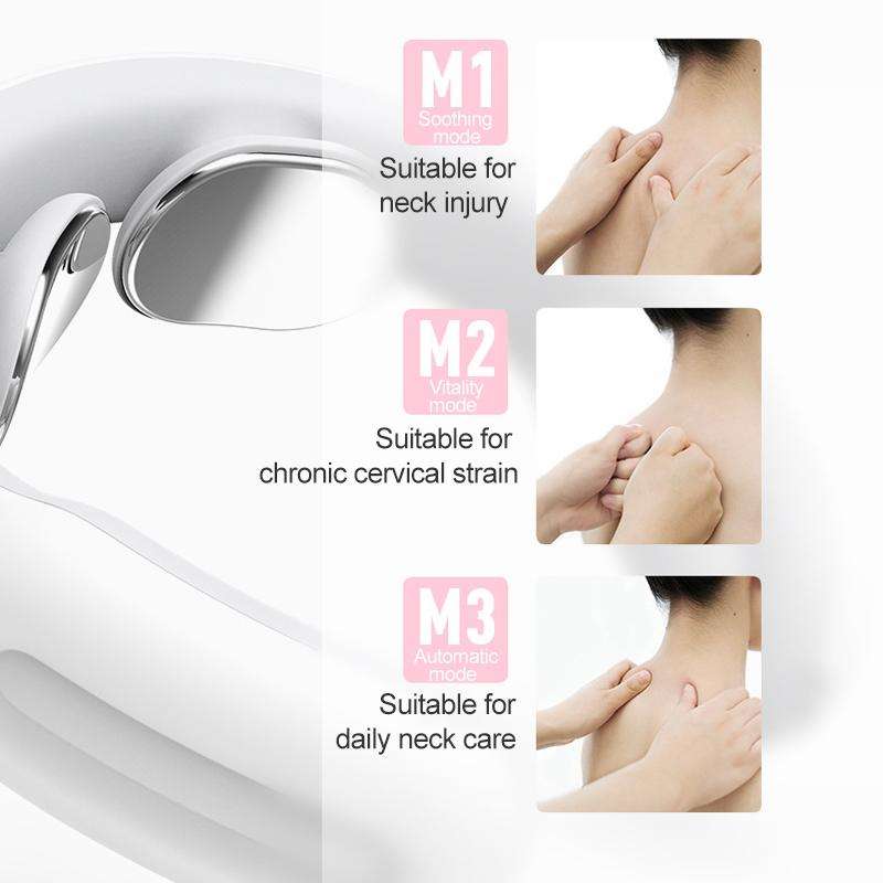 HJ001 Intelligent Mini Remote Control Electric Mini Shoulder Neck Cervical Massager (Blue)