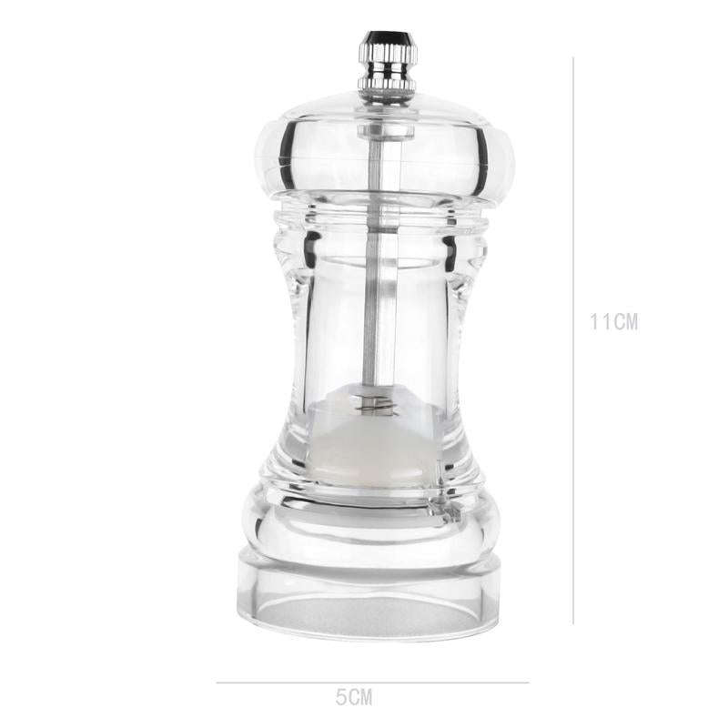 Acrylic Transparent Pepper Grinder Manual Pepper Grinder Ceramic Core Multi-Purpose Seasoning Bot...