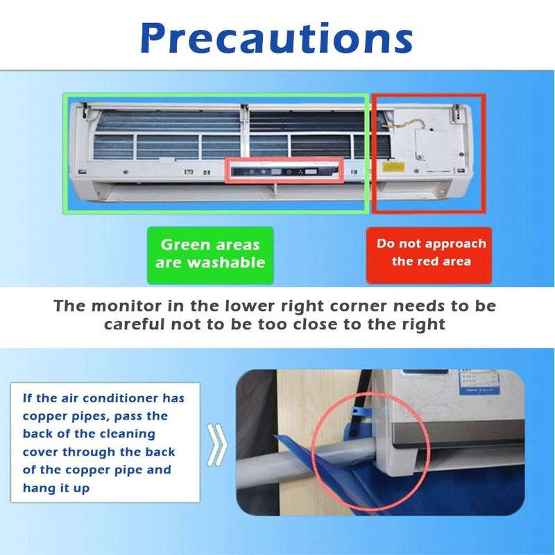 10 In 1 Air Conditioner Cleaning Cover Portable Split Air Conditioning Cleaning Bag