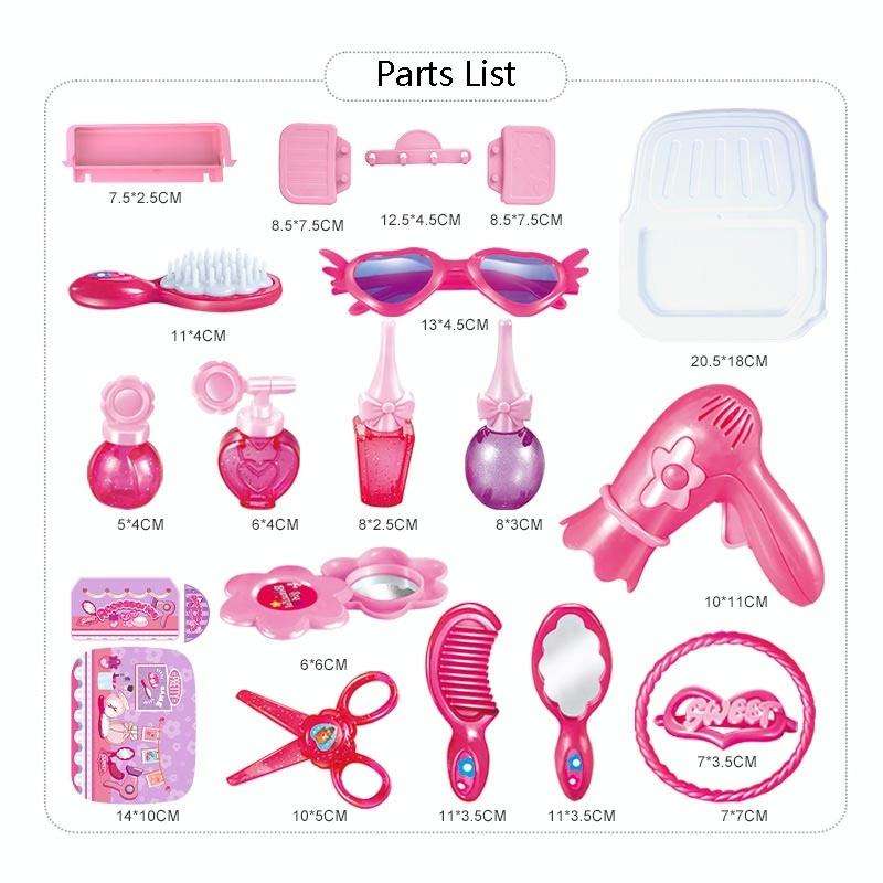 Educational Toys Children Simulation Pretend Play House Toys Kit Backpack(Dressing)