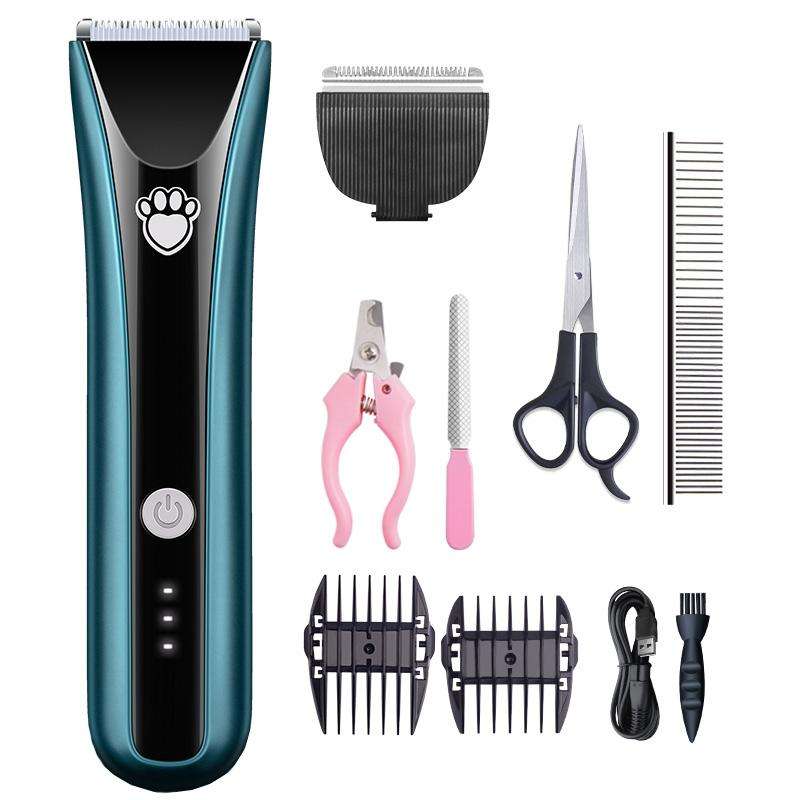 Waterproof Pet Shaver Dog Electric Hair Clipper, Specification: Package 3(Blue)