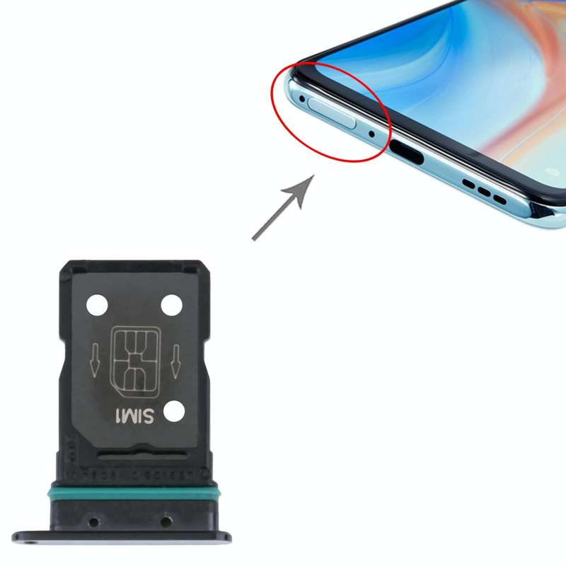 For OPPO Reno4 Pro 5G  SIM Card Tray + SIM Card Tray (Black)