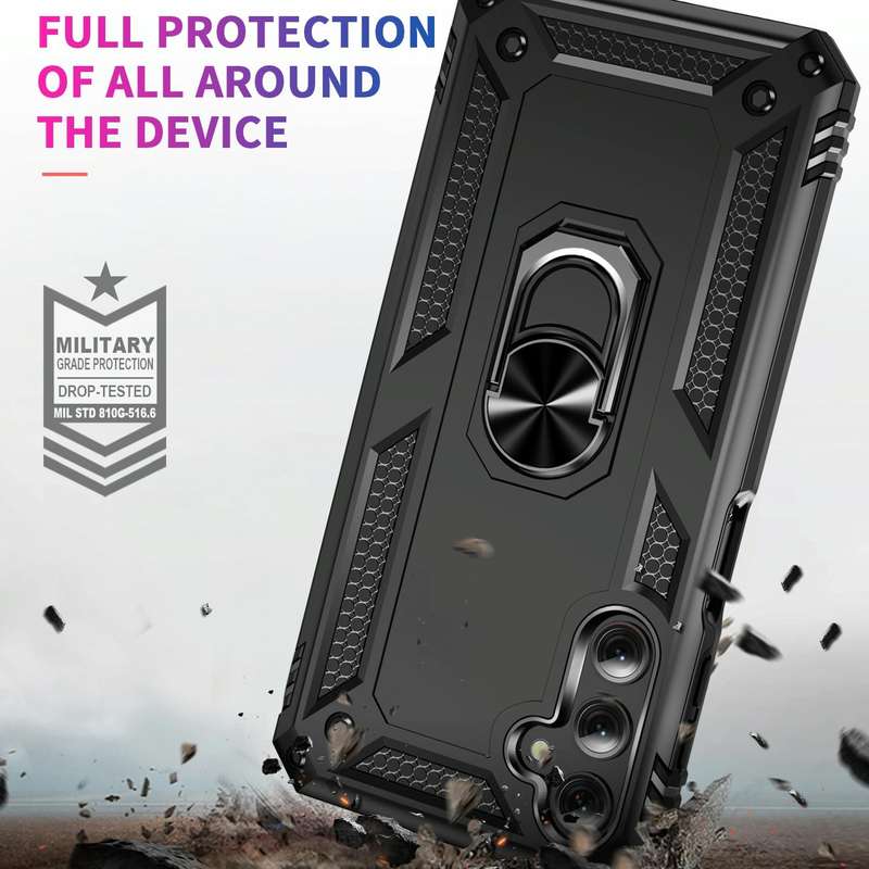For Samsung Galaxy A24 4G Shockproof TPU + PC Phone Case(Black)
