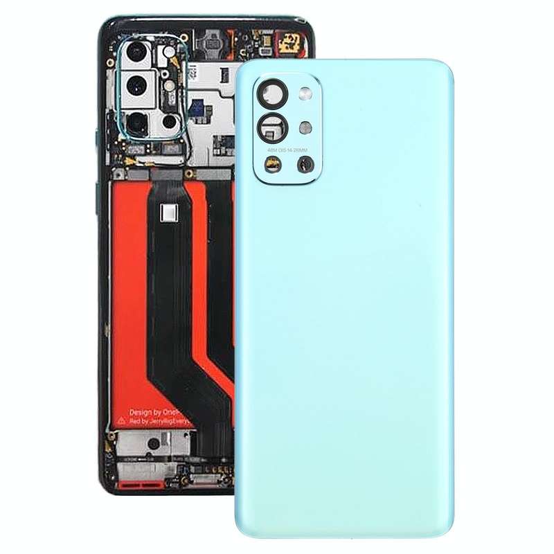 For OnePlus 9R Battery Back Cover With Camera Lens (Blue)