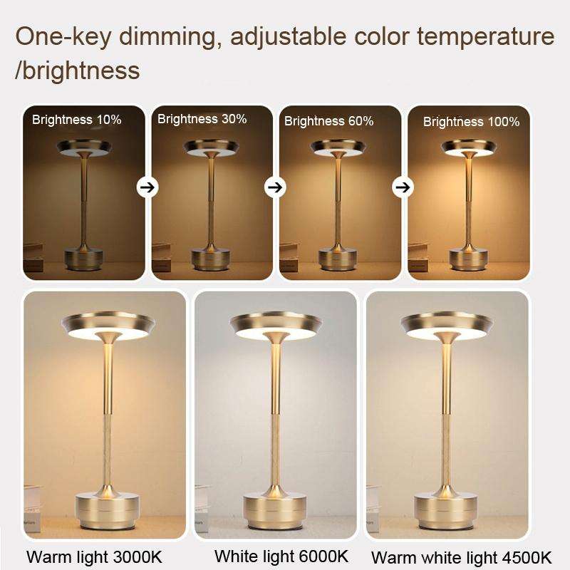 Rechargeable Desk Lamp Removable Desk Lamp Bar Atmosphere Night Light(Gold)
