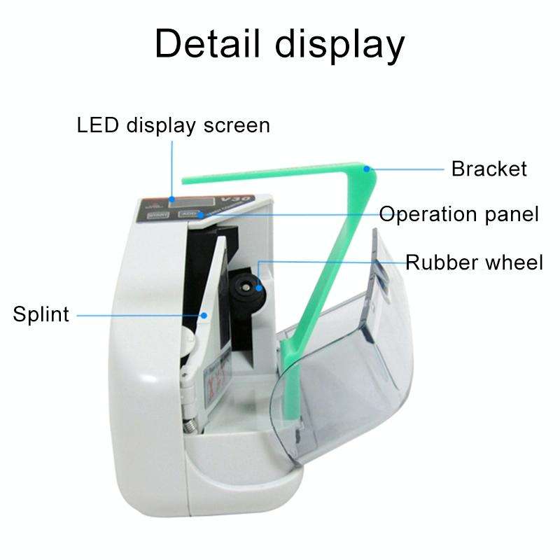 V30 Mini Portable Multi Paper Currency Counting Money Counter, EU Plug