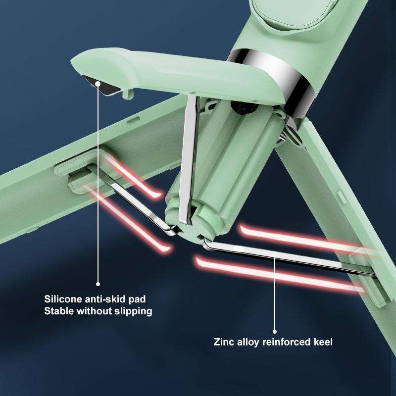 Bluetooth Remote Control Tripod Selfie Stick (Green)