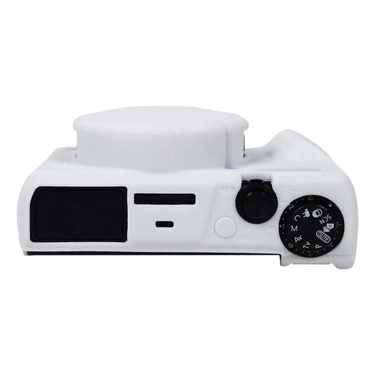 For Canon PowerShot G7 X Mark III / G7X3 Soft Silicone Protective Case with Lens Cover(White)