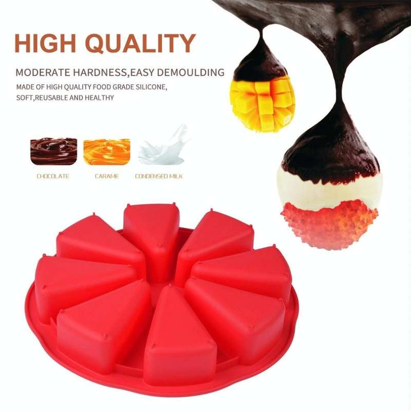 DIY Silicone Eight-point Triangle Mould Silicone Cake Mold Baking Tool, Random Color Delivery(274...