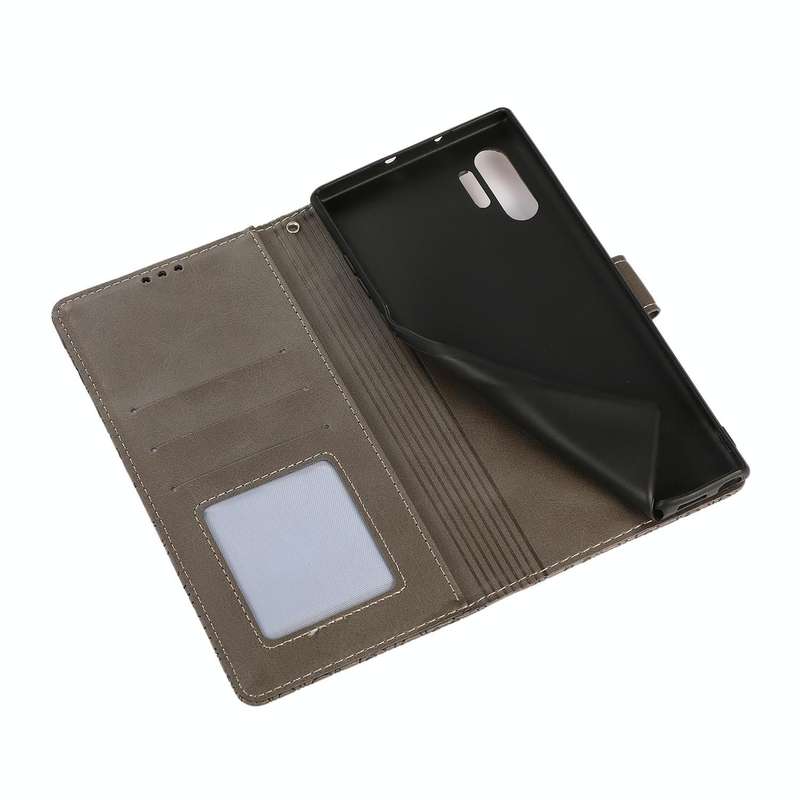 For Samsung Galaxy Note10+ Skin Feel Embossed Sunflower Horizontal Flip Leather Case with Holder ...