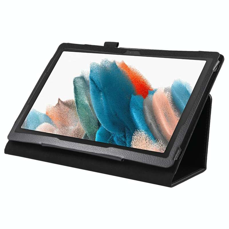 For Samsung Galaxy Tab A8 10.5 2021 Litchi Texture Solid Color Leather Tablet Case(Black)