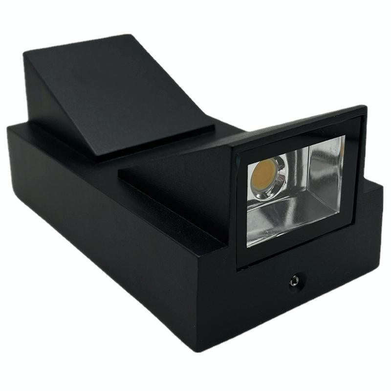Outdoor Square Waterproof Wall Light, Power: Double K 6W(Warm White)