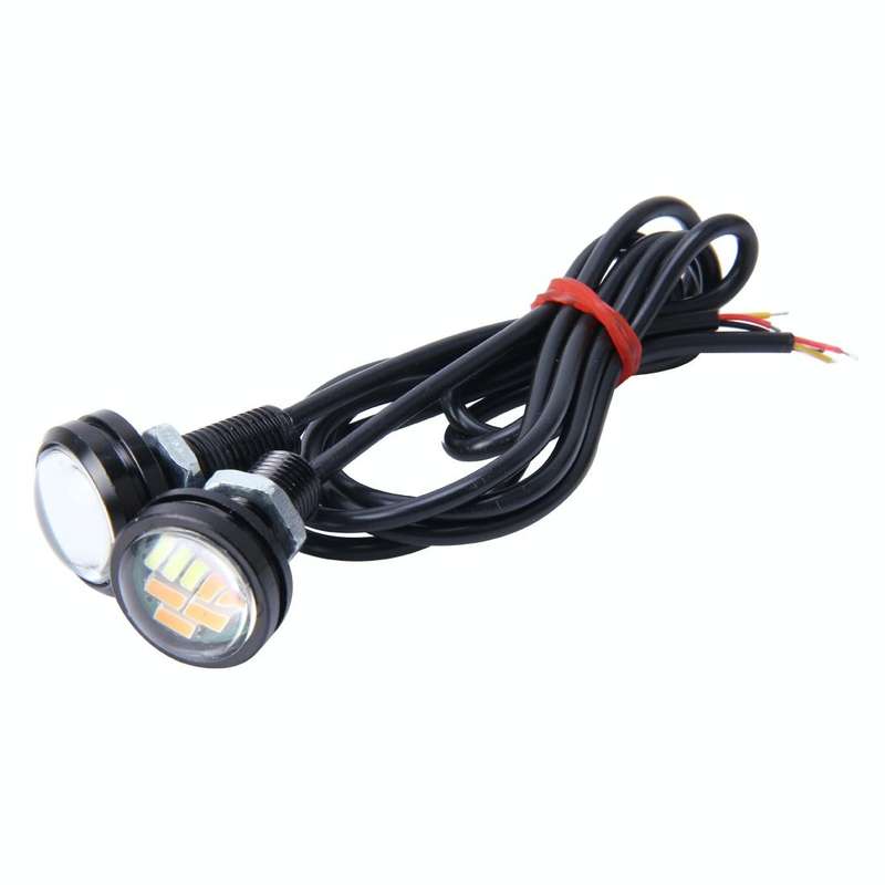 2 PCS 2W (White + Yellow Light) Car Auto Eagle Eyes Fog Light Turn Light with 12 SMD-4014 LED Lam...