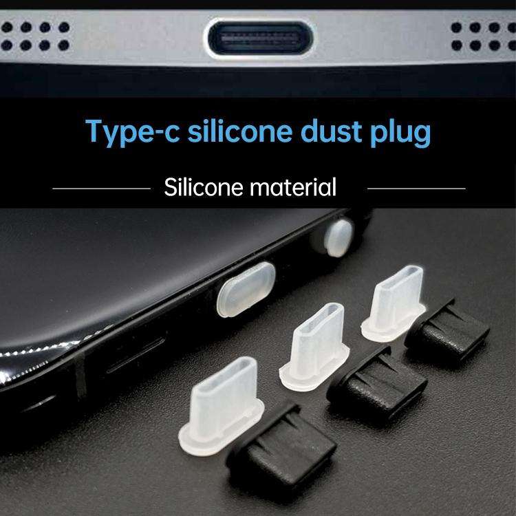 20 PCS Silicone Anti-Dust Plugs for USB-C / Type-C Port(Transparent)