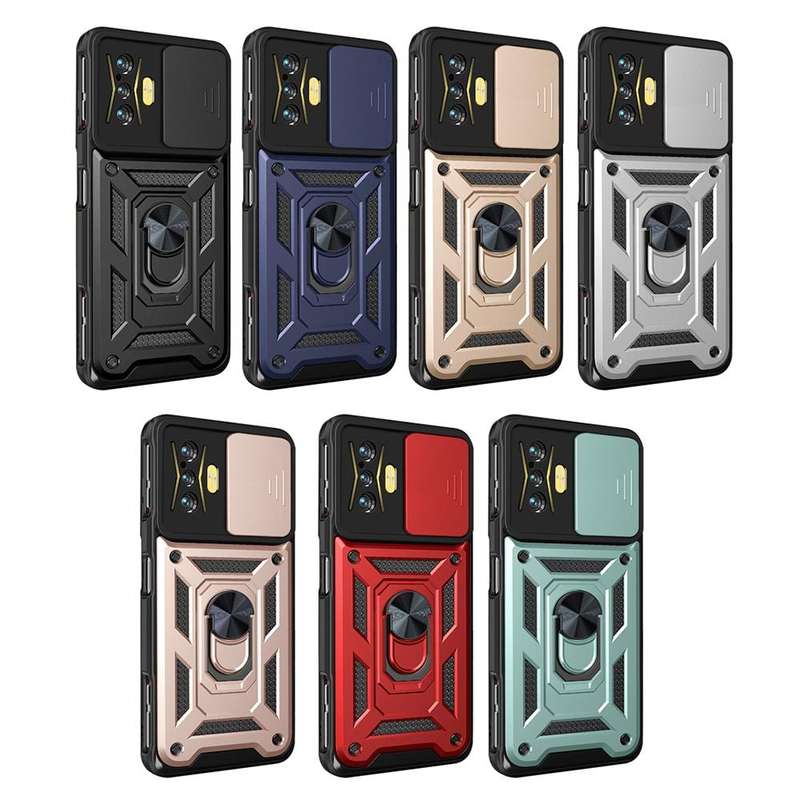 For Xiaomi Poco F4 GT / Redmi K50 Gaming Sliding Camera Cover Design TPU+PC Phone Case(Black)