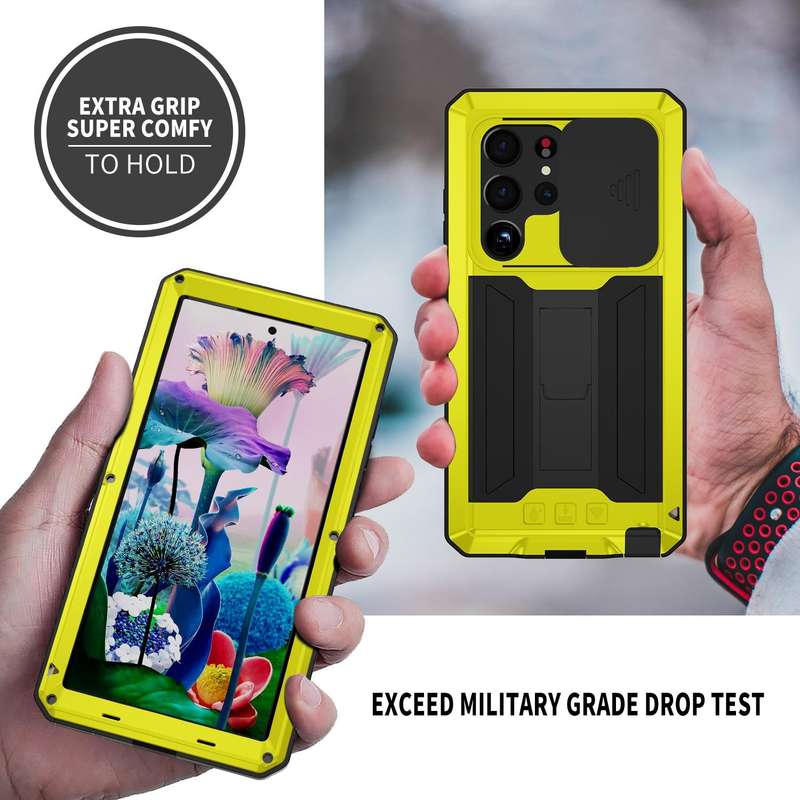 For Samsung Galaxy S23 Ultra 5G R-JUST Sliding Camera Design Life Waterproof Dustproof Shockproof...