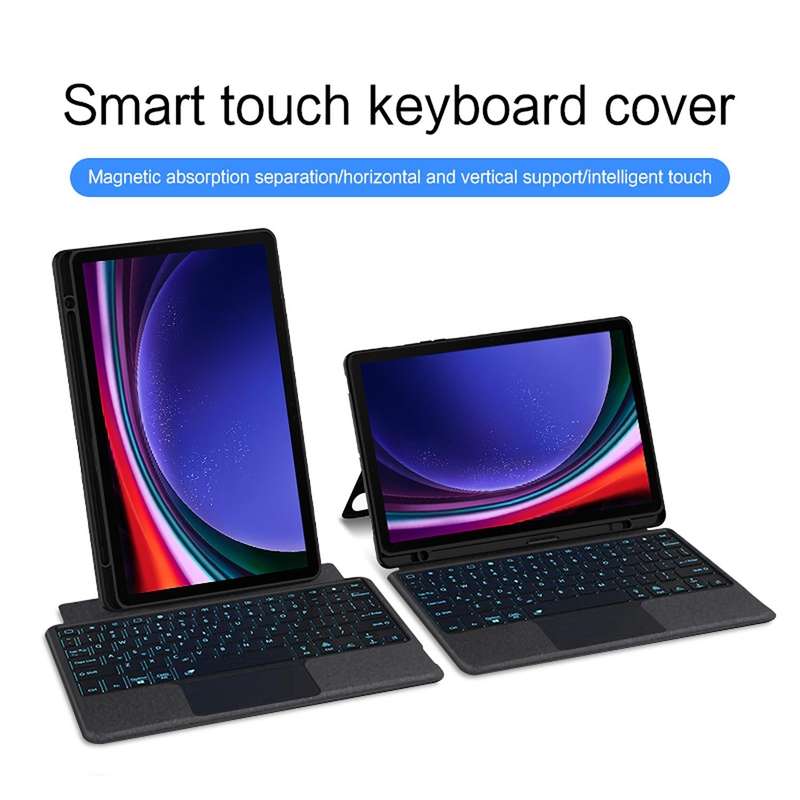 For Samsung Galaxy Tab S9 / S9 FE YJ-S9 Split Bluetooth Keyboard Leather Tablet Case