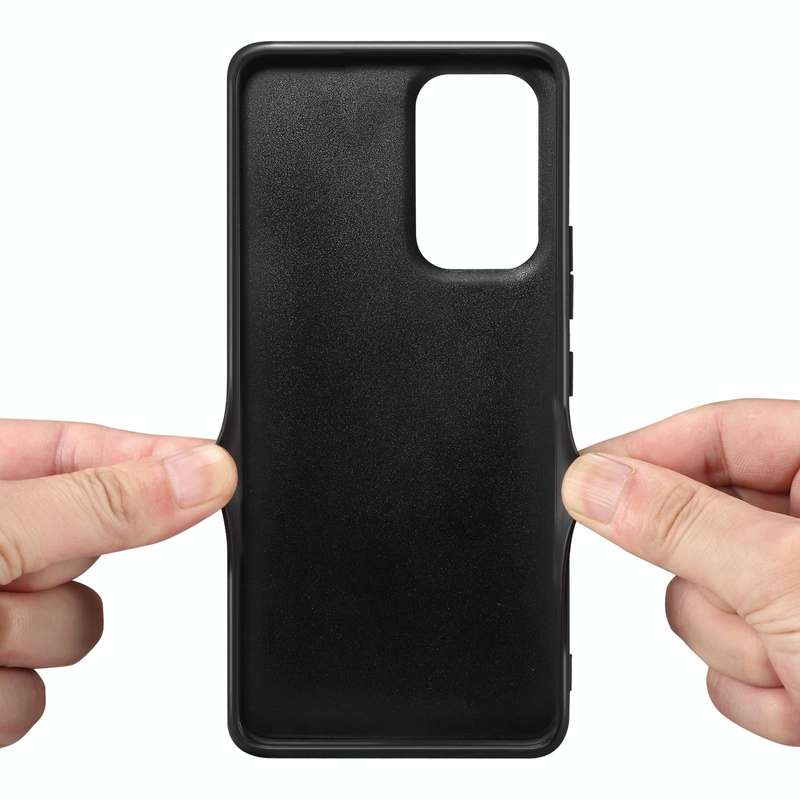For Samsung Galaxy A24 5G Denior PU Back Cover Card Slot Holder Phone Case(Grey)