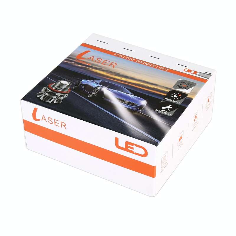 1 Pair H7 27W / DC12V Car Aluminum Alloy Flashing LED Headlight (Gold Light)