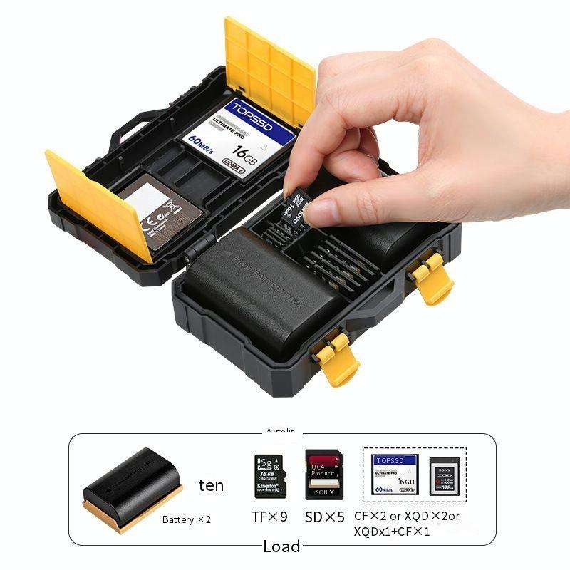SCB08 Camera Battery Storage Card Protection Box Battery Storage Box(Black)