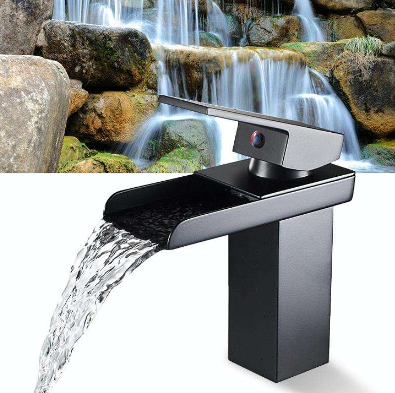 Bathroom Wide Mouth Faucet Square Sink Single Hole Basin Faucet, Specification: HT-81566 Wide-mou...