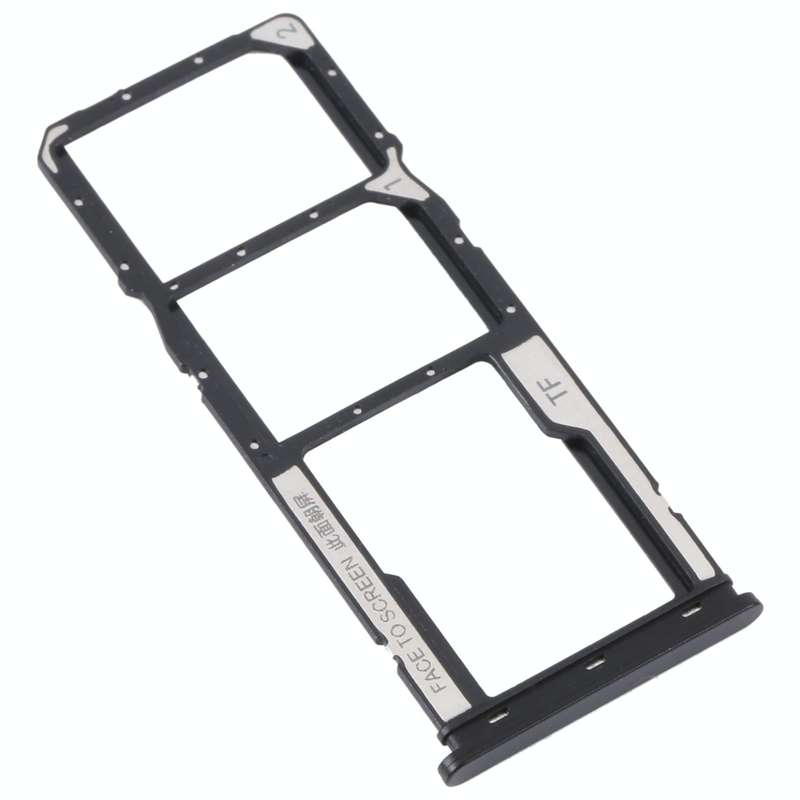 For Xiaomi Redmi A1 2022 / Redmi A1+ SIM Card Tray + SIM Card Tray + Micro SD Card Tray (Black)