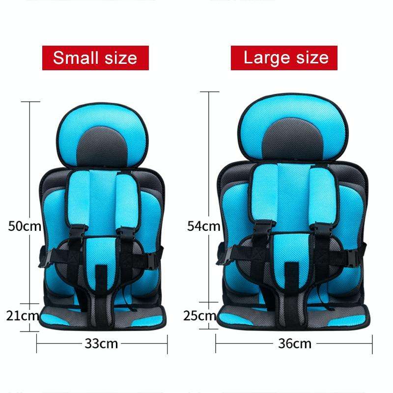 Car Portable Children Safety Seat, Size:54 x 36 x 25cm (For 3-12 Years Old)(Light Blue + Grey)