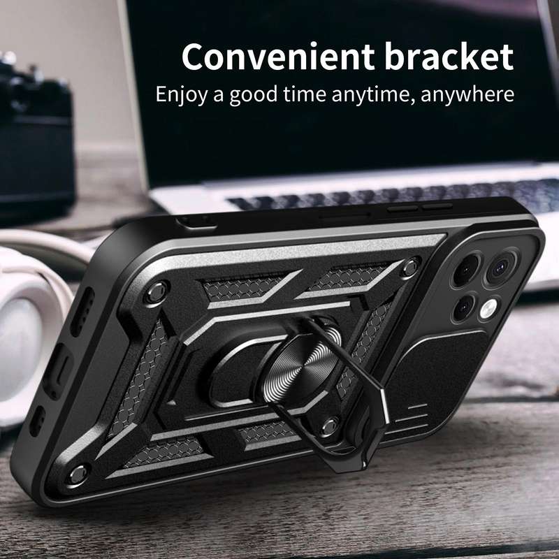 For Huawei nova Y61 Sliding Camera Cover Design TPU+PC Phone Case(Silver)