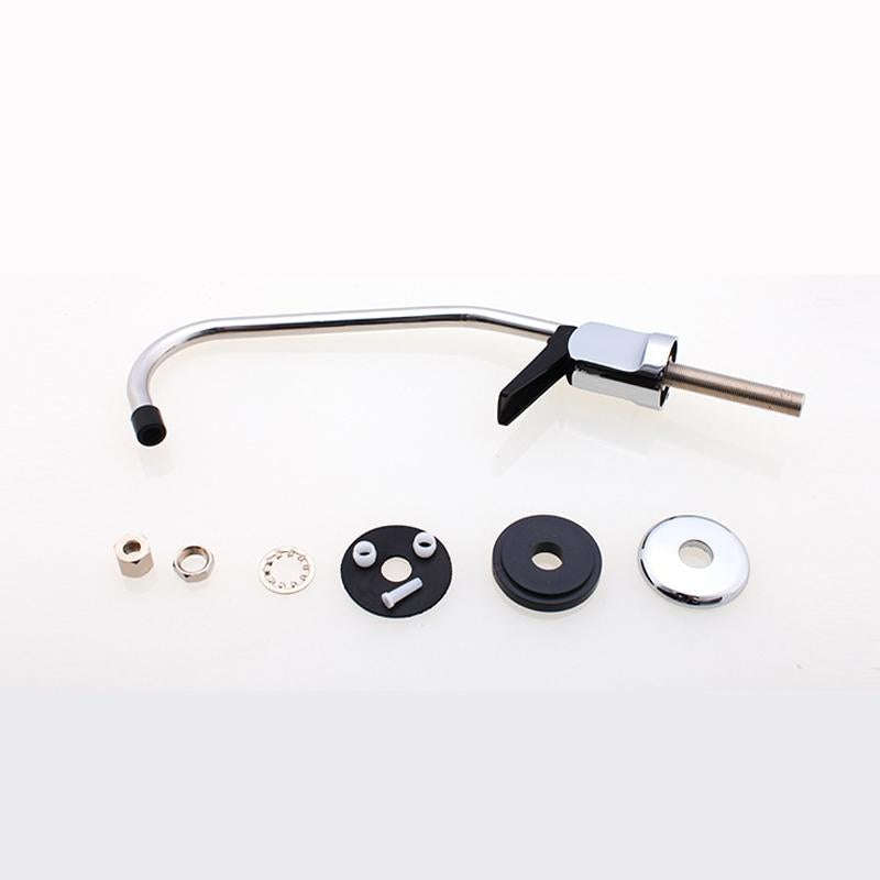 Kitchen Water Purifier Copper Single Cold Basin Gooseneck Shape Faucet(Silver)