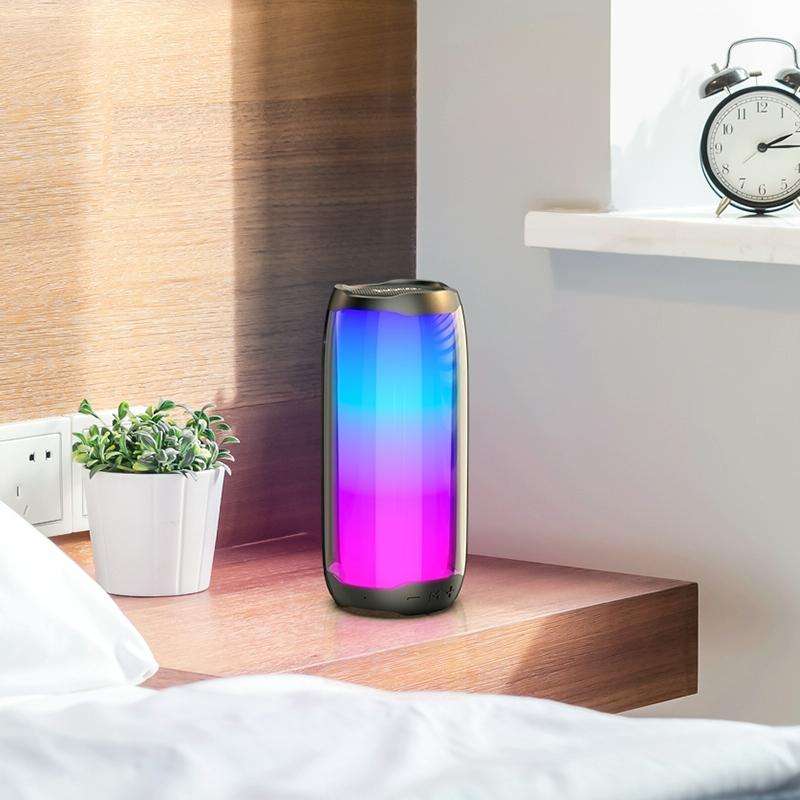 hoco HC8 Bluetooth 5.0 Colorful Luminous Wireless Bluetooth Speaker(Black)