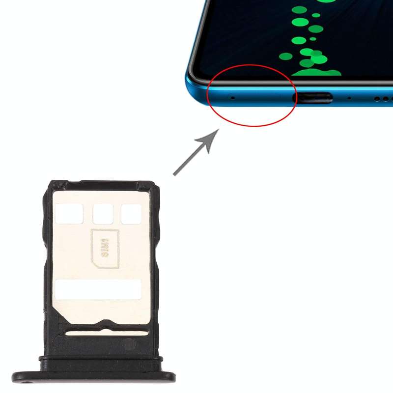SIM Card Tray + SIM Card Tray / NM Card Tray for Honor X10 5G (Black)