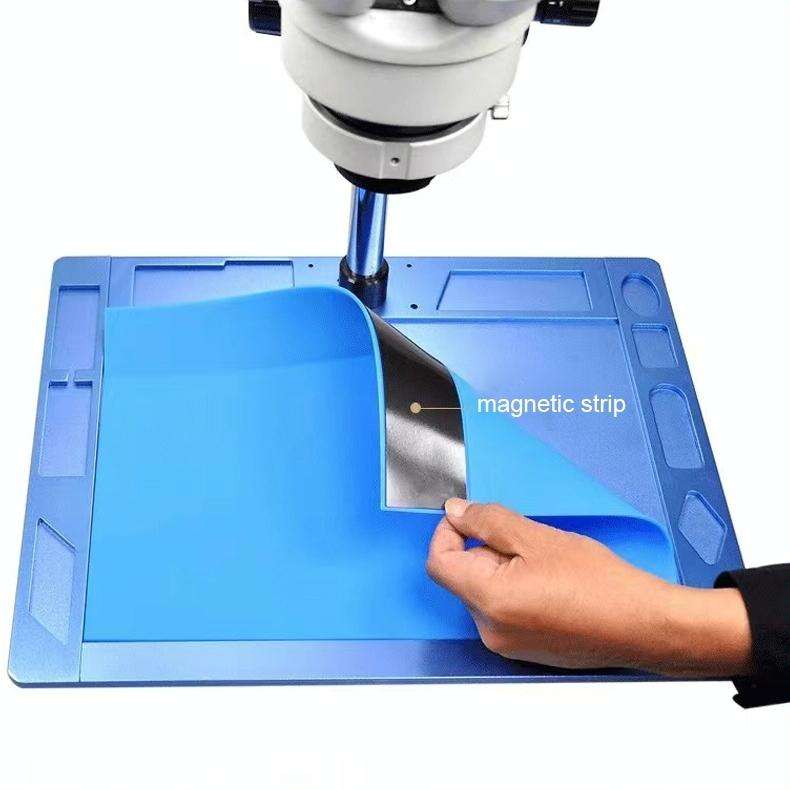 Aluminum Alloy Multi-function Microscope Base Workbench Electronic Mat Welding Blanket (Grey)