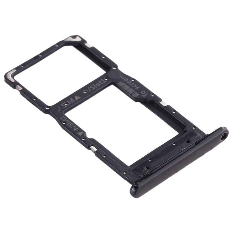 SIM Card Tray + SIM Card Tray / Micro SD Card Tray for Huawei Enjoy 9s (Black)