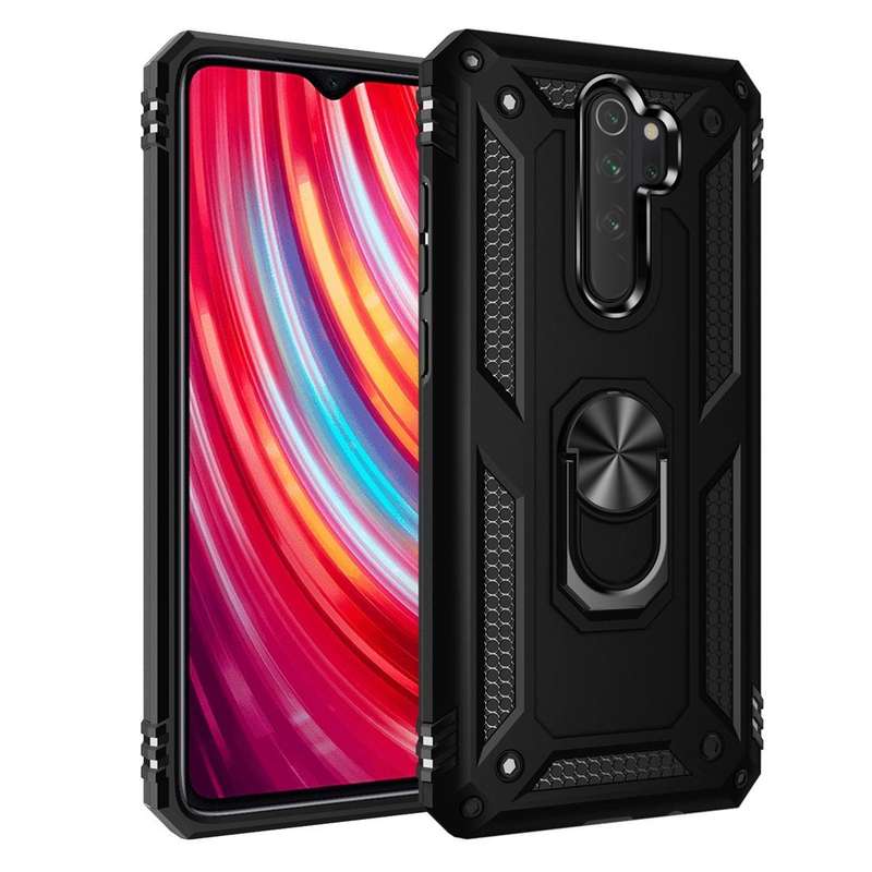 For Xiaomi Redmi Note 8 Pro Armor Shockproof TPU + PC Protective Case with 360 Degree Rotation Ho...
