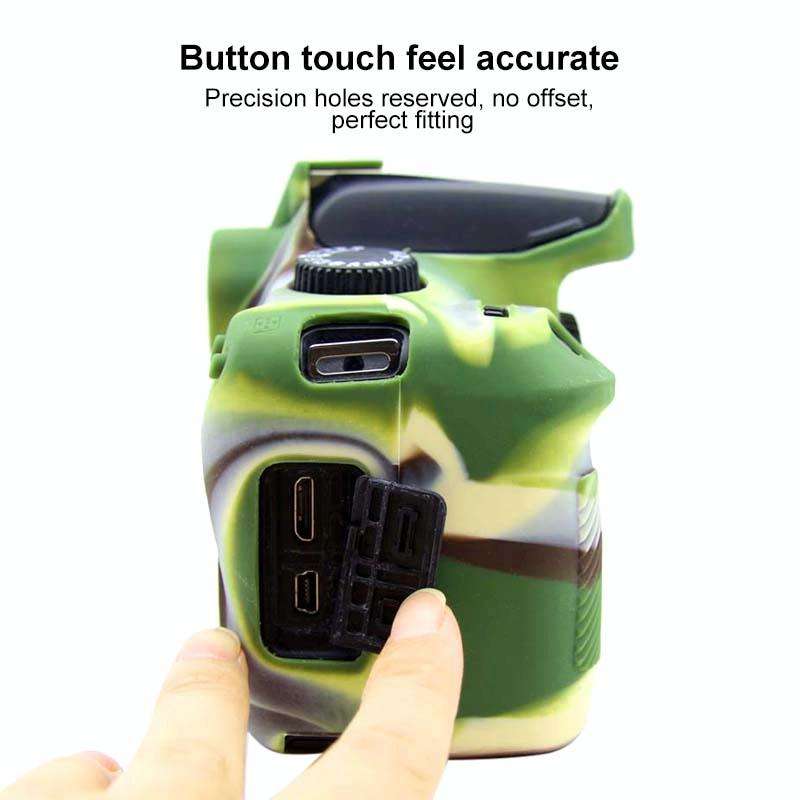 PULUZ Soft Silicone Protective Case for Canon EOS 3000D / 4000D(Camouflage)