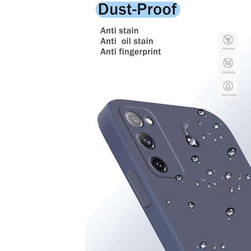 For Samsung Galaxy S20 FE Solid Color Imitation Liquid Silicone Straight Edge Dropproof Full Cove...