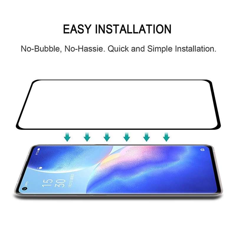 For OPPO Reno5 Pro+ 5G / Pro 5G 25 PCS 9H HD 3D Curved Edge Tempered Glass Film(Black)