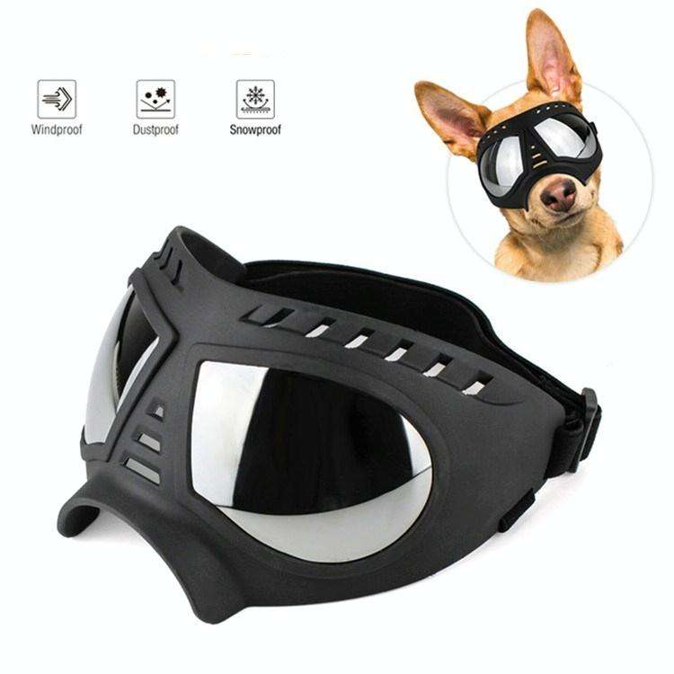 Pet Mask Glasses Waterproof And Snowproof Soft Frame Goggles Dog Supplies Sunglasses(Black)