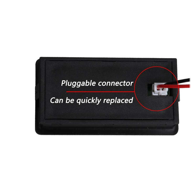 SUPNOVA DC 8-100V Battery Capacity Indicator Voltmeter Voltage Gauge,Style: Blue +Alarm + Tempera...