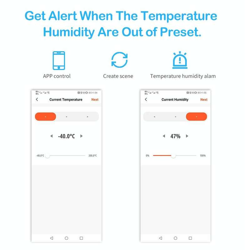 Wifi Temperature And Humidity Meter Sensor Equipment Smart Home Graffiti APP Temperature And Humi...