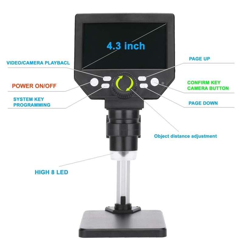 G1000 Digital Microscope HD Mobile Phone Repair Electron Microscope, Specification: Aluminum Allo...
