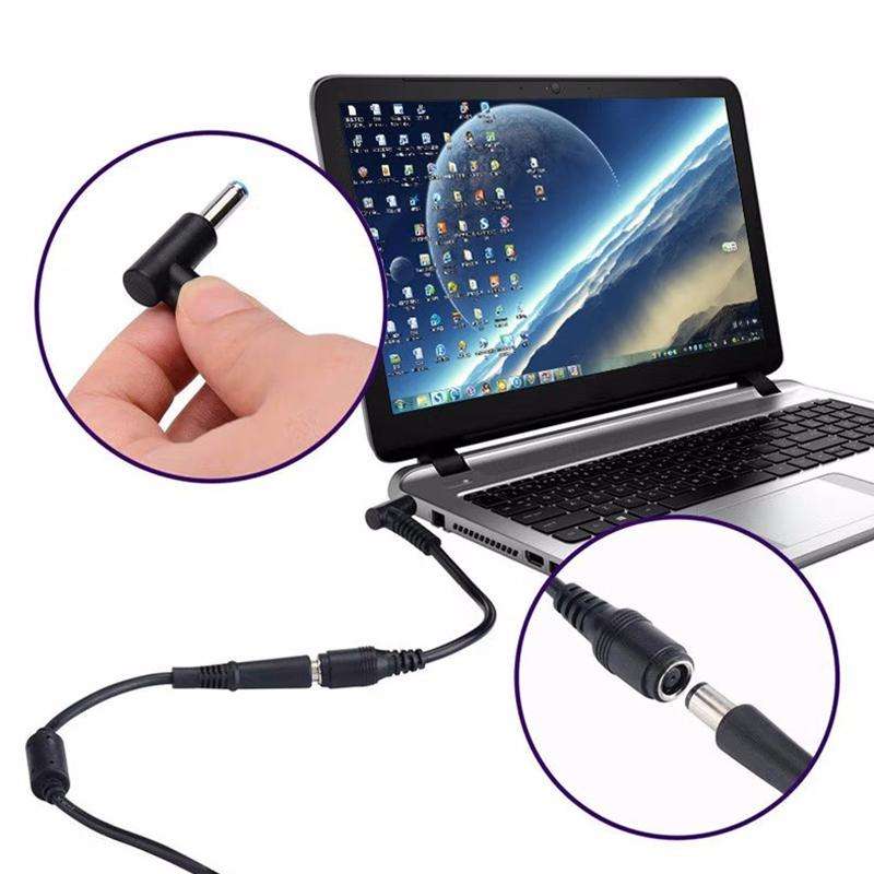 4.5 x 3.0mm Bent Male to 7.4 x 5.0mm Female Interfaces Power Adapter Cable for Laptop Notebook, L...