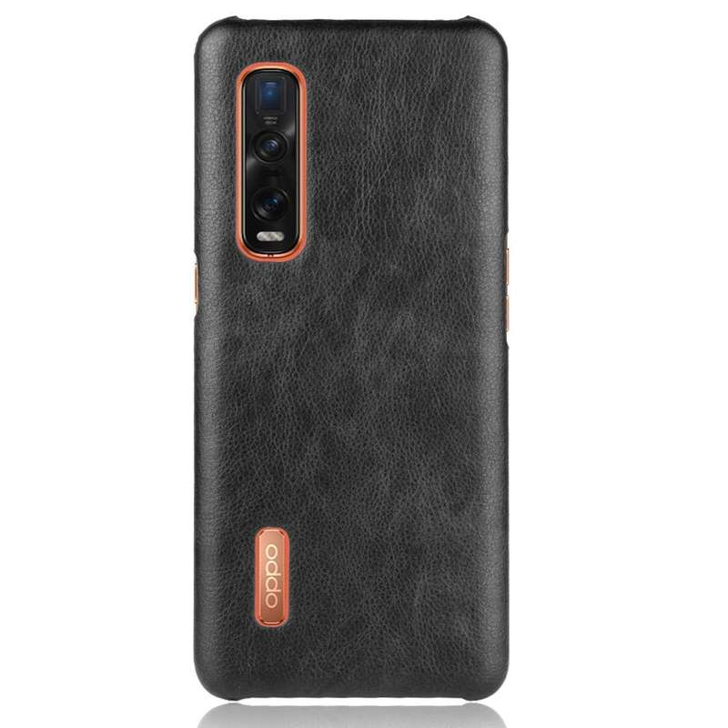 For Oppo Find X2 Pro Shockproof Litchi Texture PC + PU Case(Black)