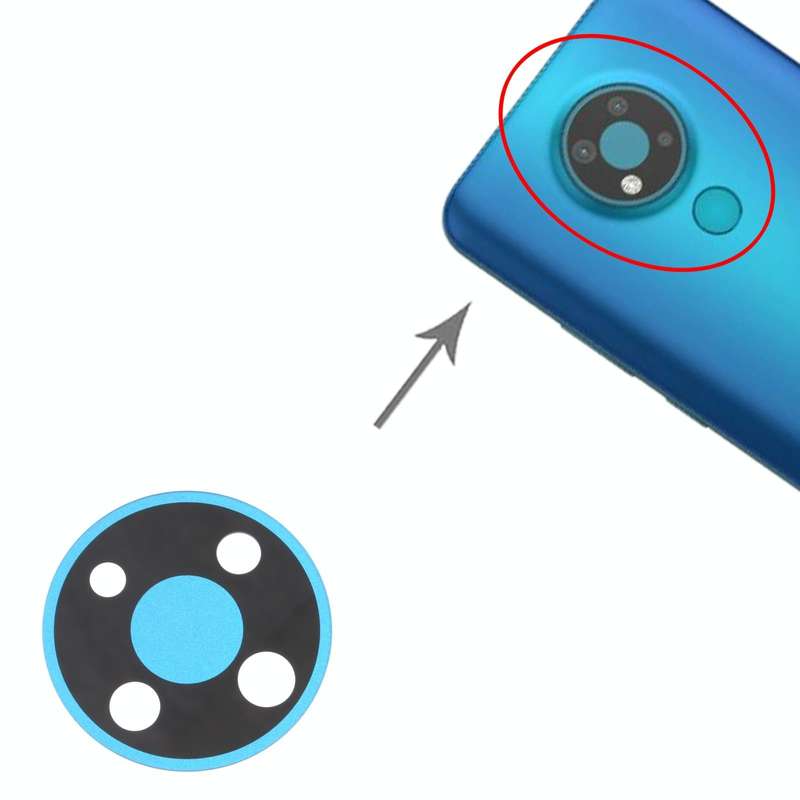 10 PCS Back Camera Lens for Nokia 3.4 TA-1288 TA-1285 TA-1283(Blue)