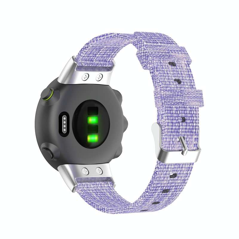 For Garmin Forerunner 45 / 45S / Swim 2 Universal Nylon Canvas Watch Band(Purple)
