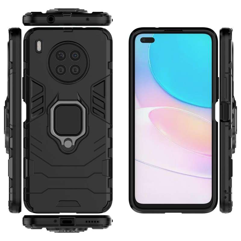 For Huawei nova 8i Foreign Version Shockproof PC + TPU Protective Case with Magnetic Ring Holder(...