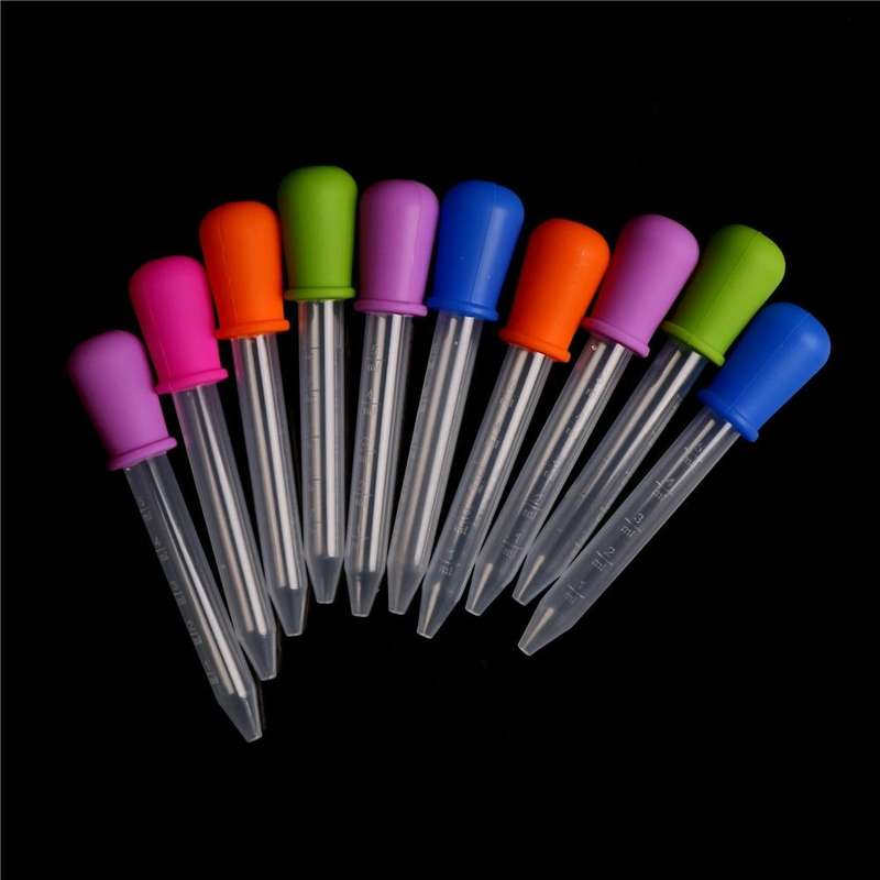 3 PCS 5ML Clear Silicone Small Plastic Feeding Medicine Liquid Graduated Pipette Dropper, Size: 1...