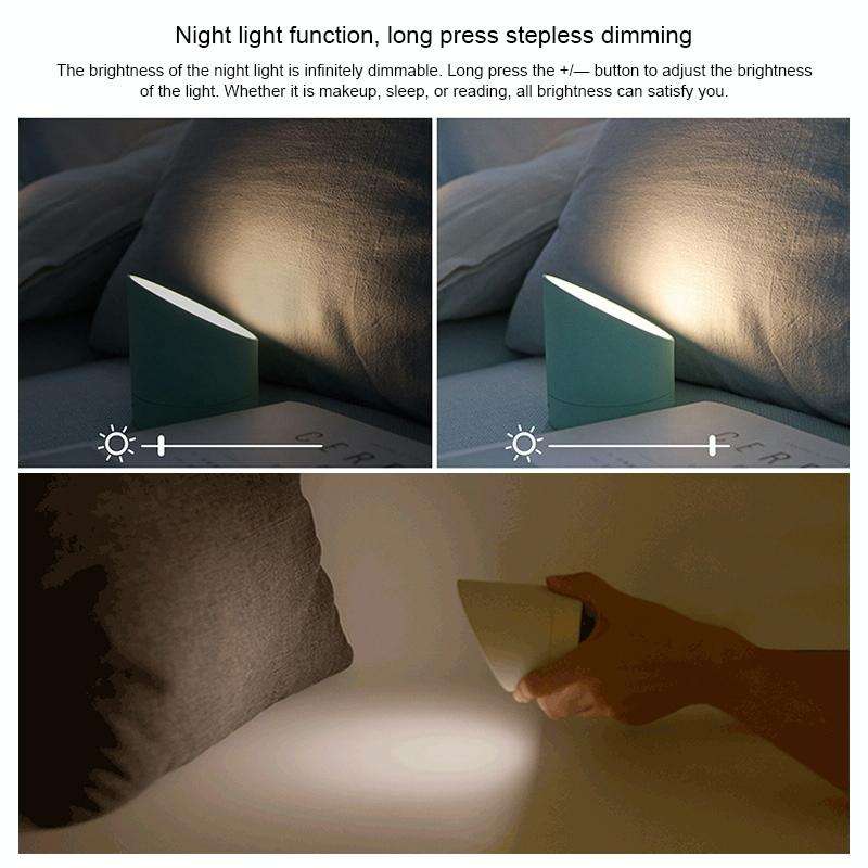 Simple Home Creative Multi-function Charging Stepless Dimming Alarm Clock Night Light(Gray)
