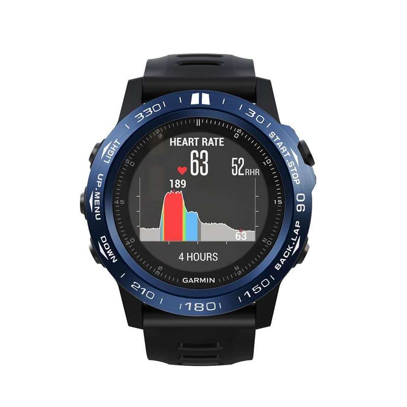 For Garmin Fenix 3/3 HR Smart Watch Steel Bezel Ring, B Version(Blue Ring White Letter)